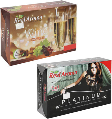 

Real Aroma Wine Platinum Facial Kit 740 g(Set of 2)
