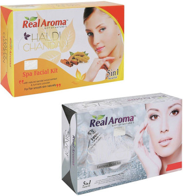 

Real Aroma Haldi Chandan Silver Facial Kit 740 g(Set of 2)