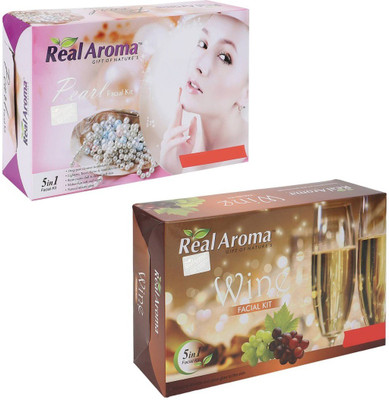 

Real Aroma Pearl Wine Facial Kit 740 g(Set of 2)