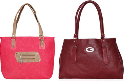 

Vera stayle Hand-held Bag(Pink, Maroon), Maroon;pink