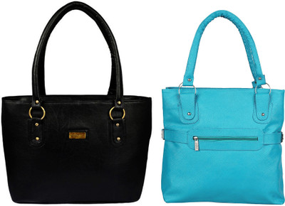 

Vera Stayle Hand-held Bag(Black, Blue)