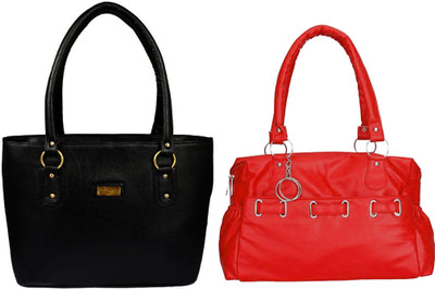 

Vera Stayle Hand-held Bag(Black, Red)