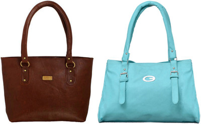 

Vera Stayle Hand-held Bag(Brown, Green)