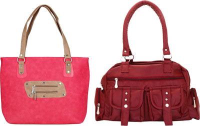 

Vera stayle Hand-held Bag(Pink, Maroon), Maroon;pink