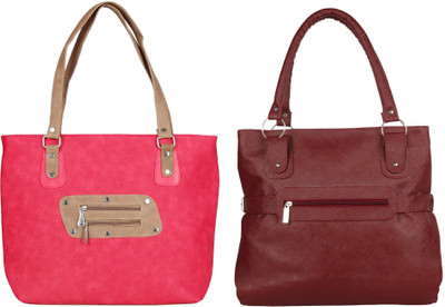 

Vera stayle Hand-held Bag(Pink, Maroon), Maroon;pink