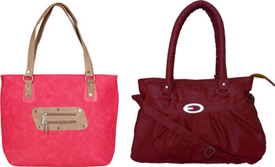 

Vera stayle Hand-held Bag(Pink, Maroon), Maroon;pink
