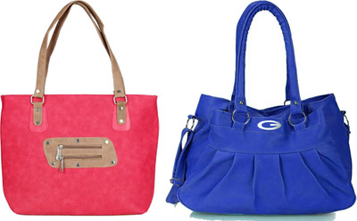 

Vera stayle Hand-held Bag(Pink, Blue), Blue;pink