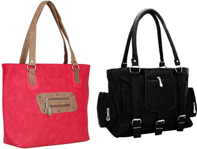 

Vera stayle Hand-held Bag(Pink, Black), Black;pink