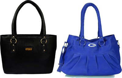 

Vera Stayle Hand-held Bag(Black, Blue)