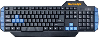 

Cosmic Byte CB-GK-01 Vulcanoid, 12 Multimedia Keys, 8 Gaming Keys, Anti-Ghosting Wired USB Gaming Keyboard(Black)