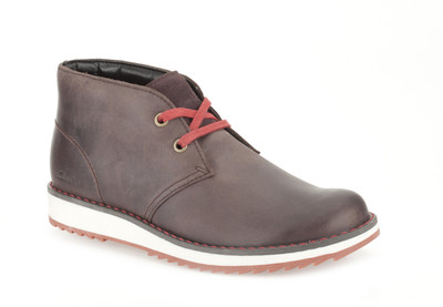 Clarks Boys Lace Casual Boots(Brown