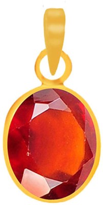 freedom Certified Natural Gomed (Hessonite) Pendant 3.25 Ratti or 3.06 Carat for Male and Femal Panchdhatu 22k Gold Plated Alloy Pendant