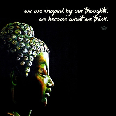 

Gautam Buddha Inspirational Quote - "We are shaped by our thoughts, We become what we think" - Premium Quality Large Poster Paper Print(34 inch X 24 inch, Rolled)