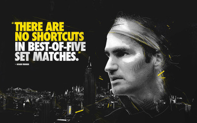 

Spirit Of Sports - Tennis Legend Roger Federer - Inspirational Quote - "There Are No Shortcuts In Best-of-Five Set Matches" - Large Premium Quality Poster (24 x 34 inches) For Gym, Home Or Office Paper Print(34 inch X 24 inch, Rolled)