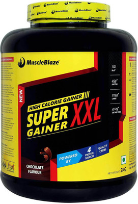 

MuscleBlaze Super Gainer XXL Weight Gainers/Mass Gainers(2 kg, Chocolate)