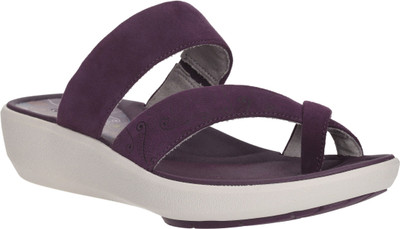 

Clarks Women Purple Nubuck Wedges