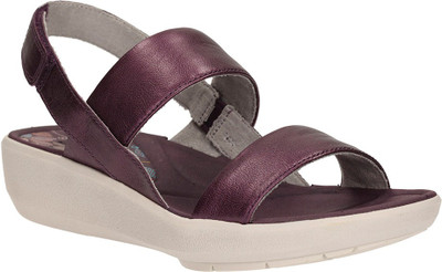 

Clarks Women Purple Leather Flats