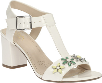 

Clarks Women WHITE SYNTHE Heels