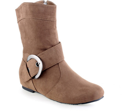 Shuz Touch Boots For Women(Brown), Cheeku