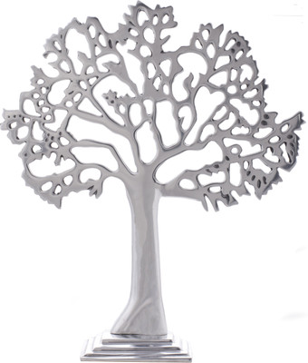 

SWHF SWHF Stainless Steel Showpiece Figurine : Tree Decorative Showpiece - 8 cm(Stainless Steel, Silver)