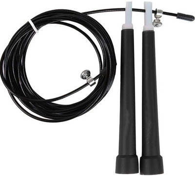 

Solutions24x7 Good Quality Black Adjustable Speed Cable Wire Jump Rope. Speed Skipping Rope(Black, Length: 813 cm)