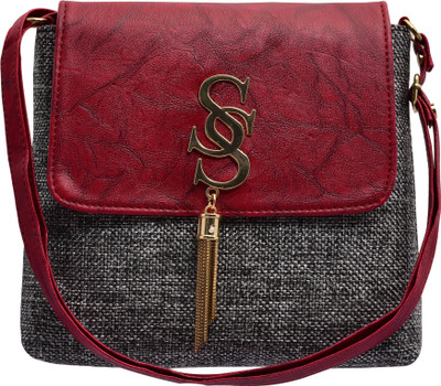 

tap fashion Women Casual Maroon PU Sling Bag