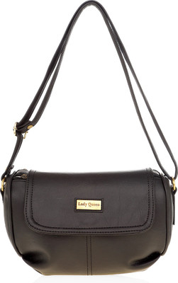 

Lady Queen Women Casual Black PU Sling Bag