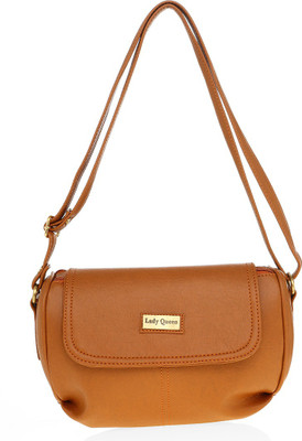 

Lady Queen Women Casual Tan PU Sling Bag