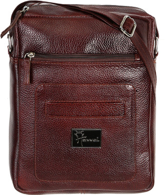 

Hawai Men & Women Formal Brown Genuine Leather Sling Bag