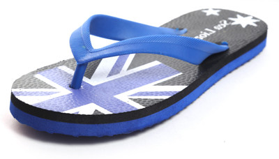 

Sea Lion Flip Flops, Black::white::blue