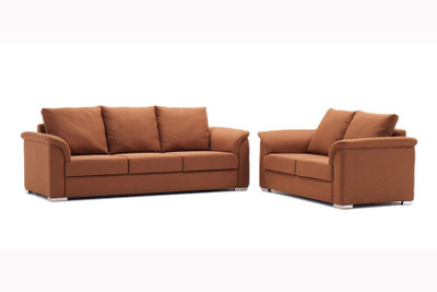 

HOF Lima Leatherette 3 + 2 Brown Sofa Set