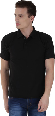 NCY Solid Men Polo Neck Grey T-Shirt