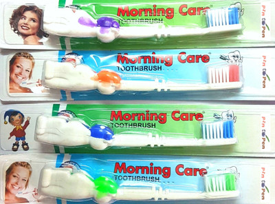 Pin to Pen Teddy Bear Kids Toothbrush(Pack of 4)