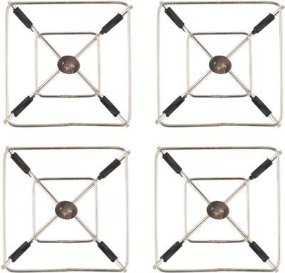 Magic's Max MGMX_275 Brushed Nickel Trivet(Pack of 4)
