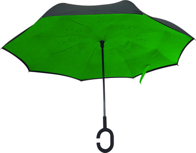

Fiestar Inverted Umbrella Reverse Umbrella For Protection Against Rain And UV Rays (Assorted) Umbrella(Green)