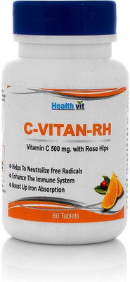 

HealthVit C-Vitan-RH Vitamin C 500mg with Rose Hips 60 Chewable Tablets�(60 No)