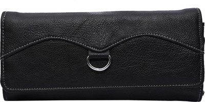 

Fristo Women Evening/Party Black Artificial Leather Wallet(6 Card Slots)