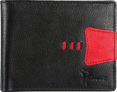 

Hawai Men Black, Red Genuine Leather Wallet(4 Card Slots)