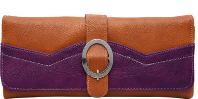 

Fristo Women Casual Tan, Purple Artificial Leather Wallet(6 Card Slots), Tan and purple