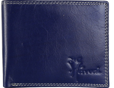 

Hawai Men Blue Genuine Leather Wallet(5 Card Slots)
