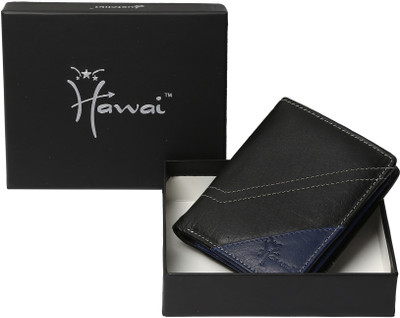 

Hawai Men Black, Blue Genuine Leather Wallet(5 Card Slots)