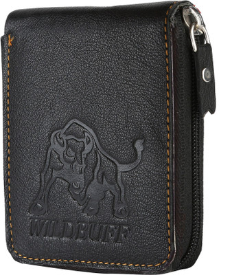 

Wild Buff Men Black Genuine Leather Wallet(3 Card Slots)