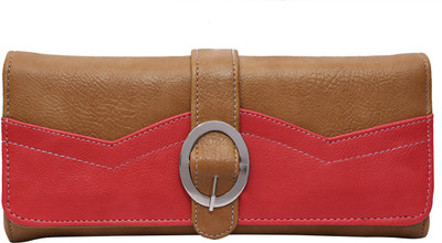 

Fristo Women Casual Beige, Pink Artificial Leather Wallet(6 Card Slots), Beige and pink