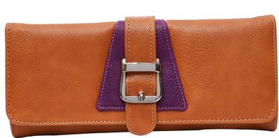 

Fristo Women Casual Tan Artificial Leather Wallet(6 Card Slots), Tan and purple