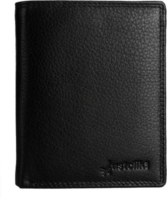 

Justclik Men Black Genuine Leather Wallet(13 Card Slots)