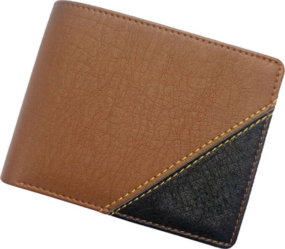 

Accezory Men Tan Artificial Leather Wallet(9 Card Slots), Tan;black