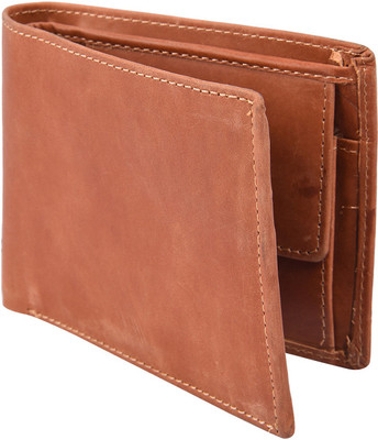 

Accezory Men Tan Genuine Leather Wallet(7 Card Slots)