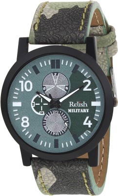 Relish RE-S8095GA SLIM Army Watch  - For Boys   Watches  (Relish)