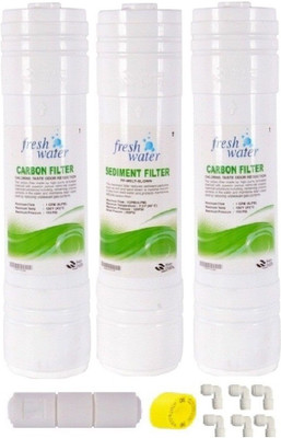 

BalRama RO Service Inline with Two Carbon One Sediment with Elbows for All water Purifiers Solid Filter Cartridge(0.50, Pack of 9)