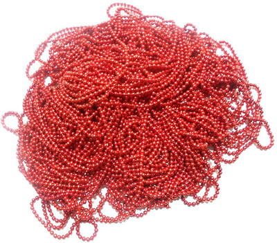 

GOELX Ball Chain for Jewelry Making / Decorating & Craft Work. Red - Pack of 5 mtrs !!